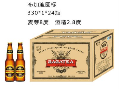 布加迪夜场啤酒圆标330ml*1*24瓶
