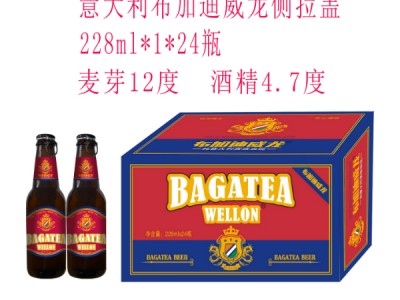 布加迪夜场啤酒侧拉盖228ml*1*24瓶