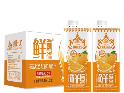 椰泰600ml方盒（鲜汁美）橙汁