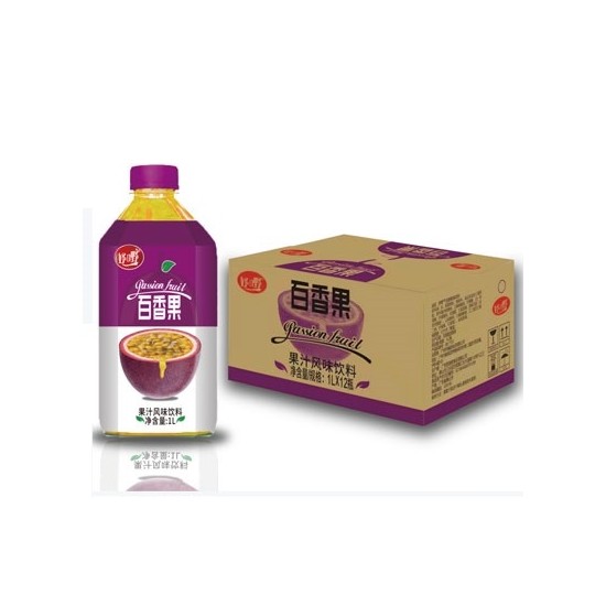 百香果果汁风味饮料1LX12瓶