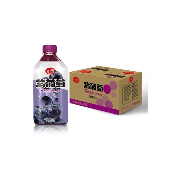 紫葡萄果汁风味饮料1LX12瓶