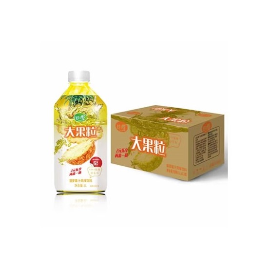 妤嘢大果粒菠萝果汁风味饮料1LX12